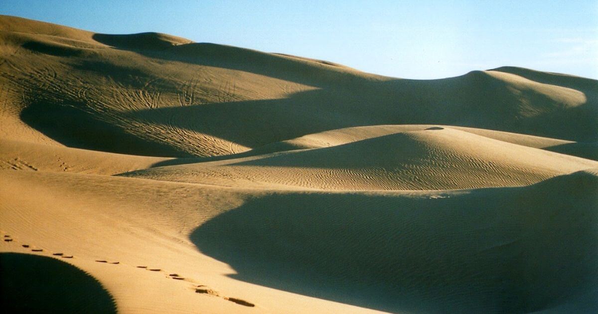 Algodones Dunes landscape view, one of the most beautiful California nature spots