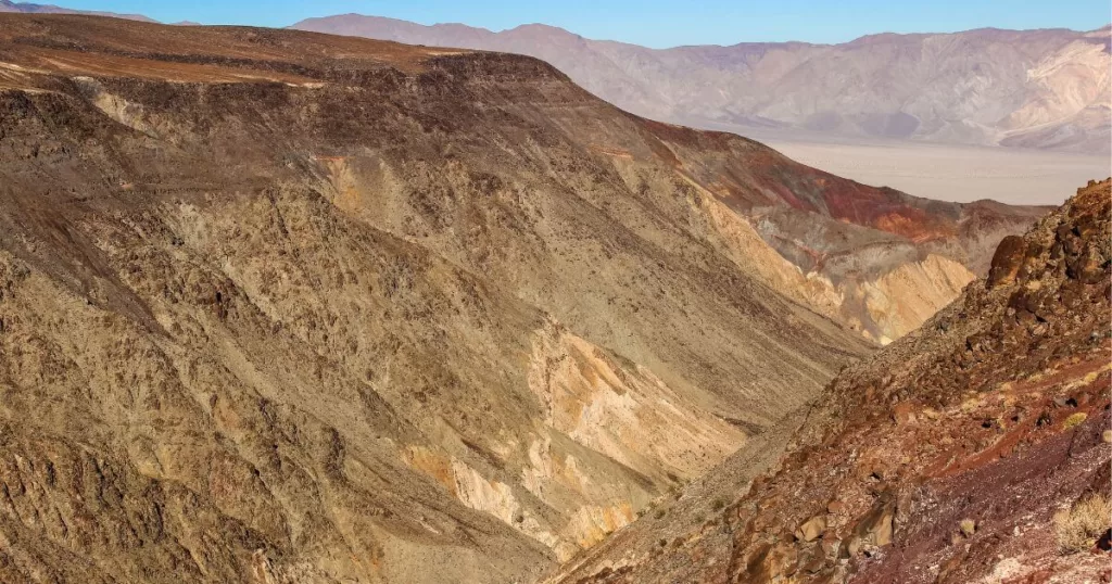 Overlooking the vast, rugged landscape from Father Crowley Vista Point, one of the best places to visit in Death Valley for its stunning, colorful geological formations.